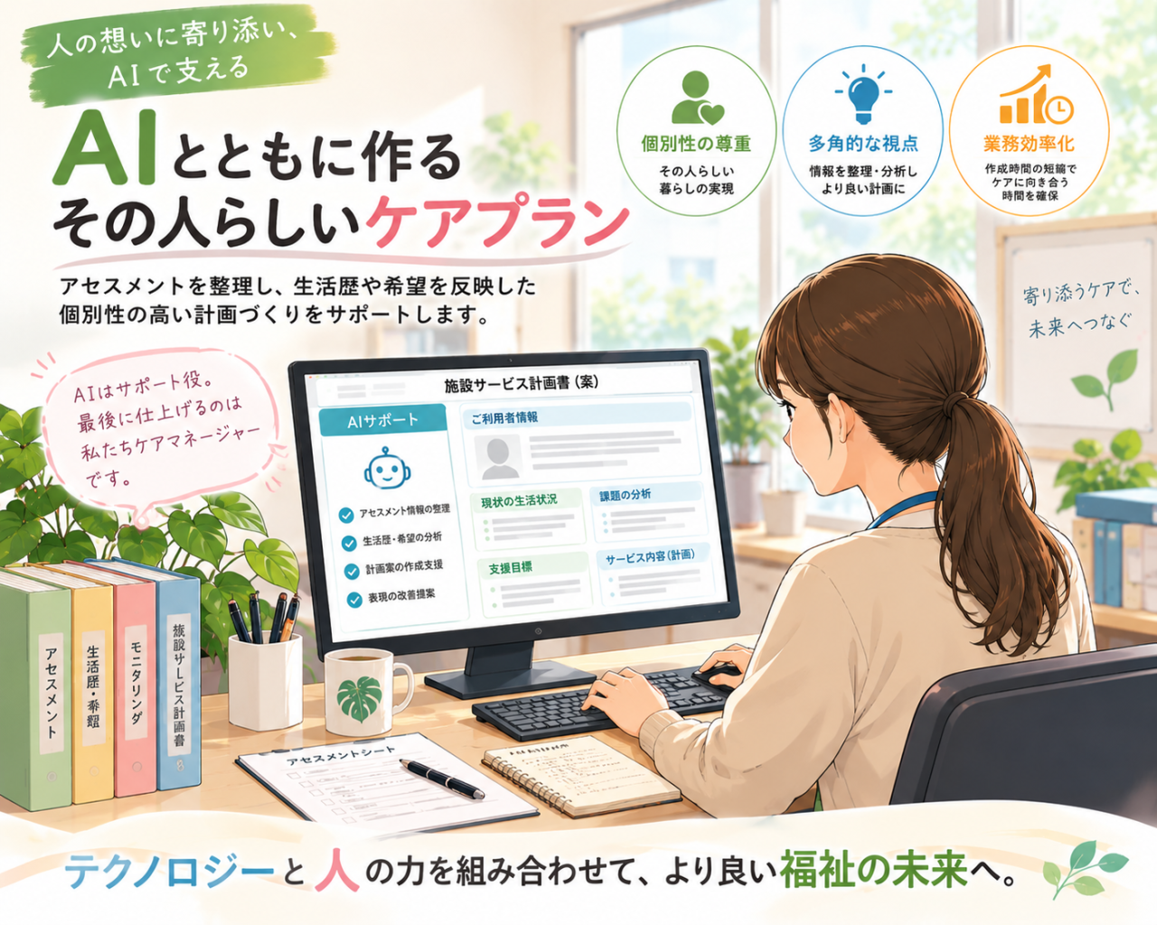 「ご利用者の想いに寄り添い、AIで支える」