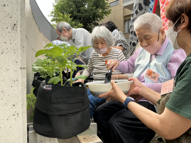 🌼デイサービス×特養　合同園芸療法スタート！🍅